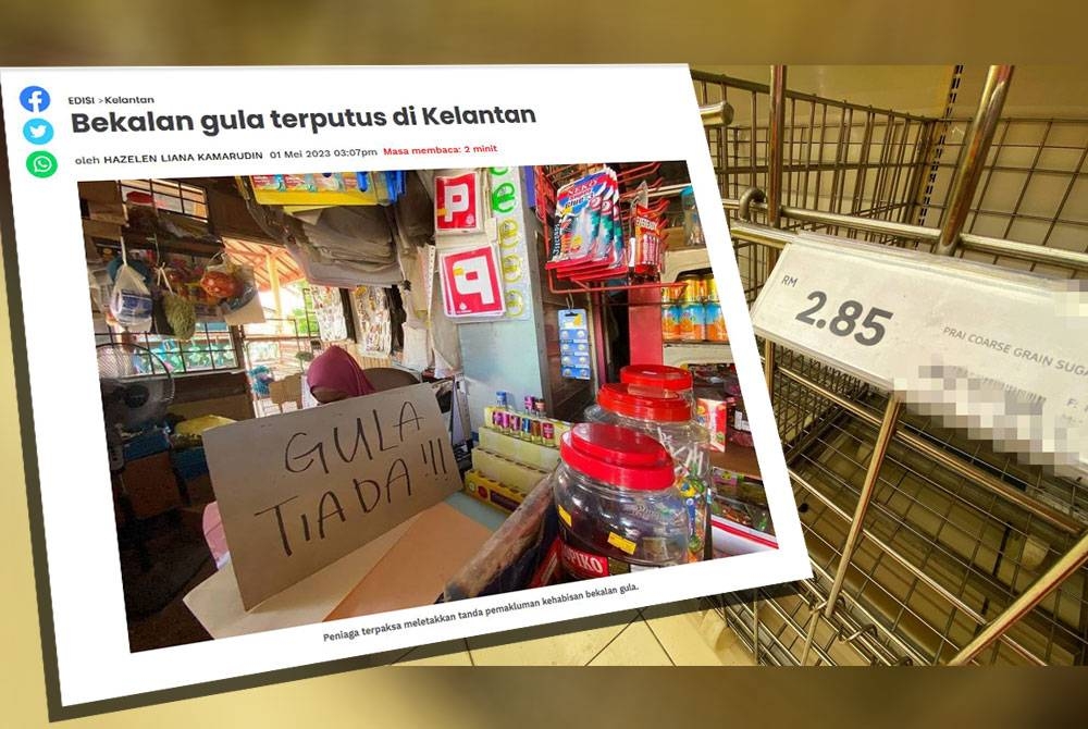 KPDN Kelantan telah mengagihkan sebanyak 250,000 kilogram (kg) gula kepada pasar raya di seluruh negeri ini pada Isnin ekoran kekurangan stok bahan mentah itu di pasaran sebelum ini.