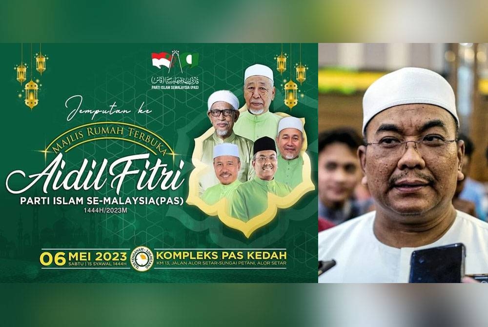 Rumah Terbuka Aidilfitri Pas Pusat akan diadakan di Kedah pada Sabtu. Muhammad Sanusi (kanan).