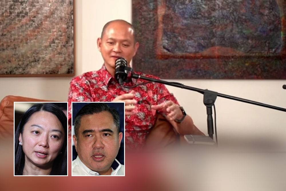 Kian Ming di Program Podcast Keluar Sekejap episod 15 pada Selasa. Gambar kecil dari kiri: Hannah, Anthony Loke