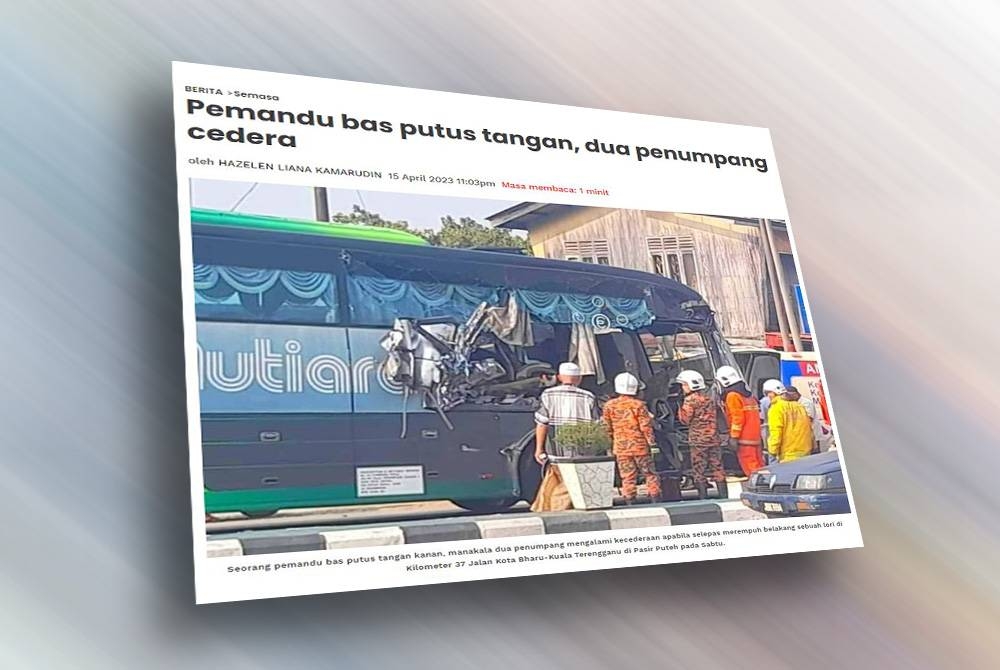 Laporan Sinar Harian pada 15 April lalu.