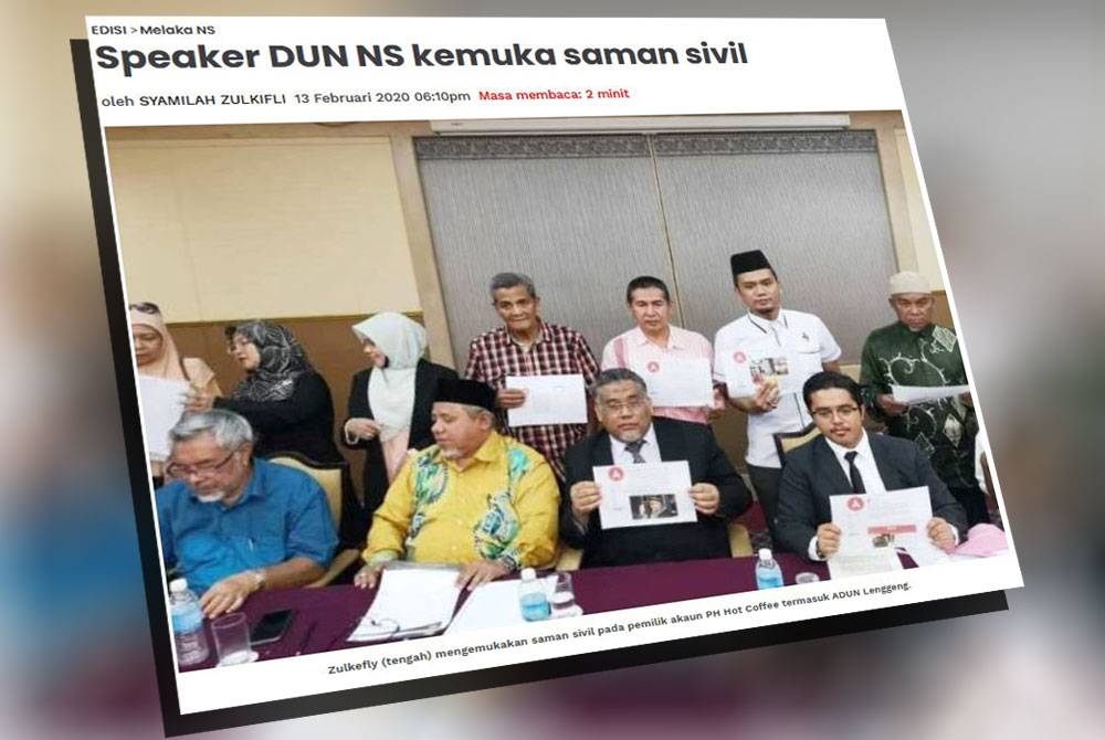 Laporan Sinar Harian pada 13 Februari 2020.