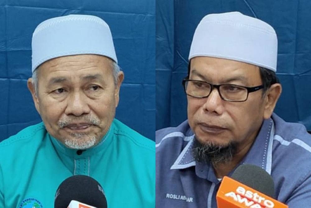 Tuan Ibrahim dan Rosli pada sidang akhbar khas berkenaan persidangan DUN dan persiapan menjelang PRN di Pejabat Sekretariat PN,pada Isnin.