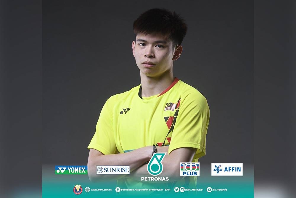 Jun Hao mengutip mata pertama buat skuad badminton negara dalam Sukan SEA Kemboja pada Selasa. Foto Facebook Persatuan Badminton Malaysia.