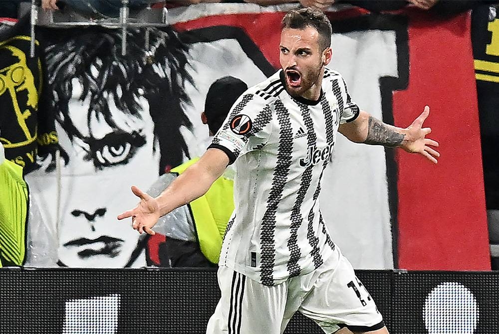 Gatti menyumbat gol penyamaan ketika membantu Juventus mengikat Sevilla 1-1 awal pagi Jumaat. - Foto EPA