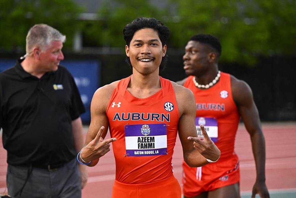 Azeem merekodkan catatan masa terbaik 10.11s pada peringkat saringan
Kejohanan SEC Outdoors 2023 di Louisiana, Ahad lalu.