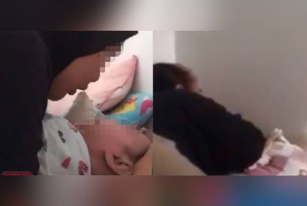 Polis mengesan suspek wanita yang dipercayai bertindak mengasari seorang bayi seperti mana yang tular di media sosial pada Isnin.