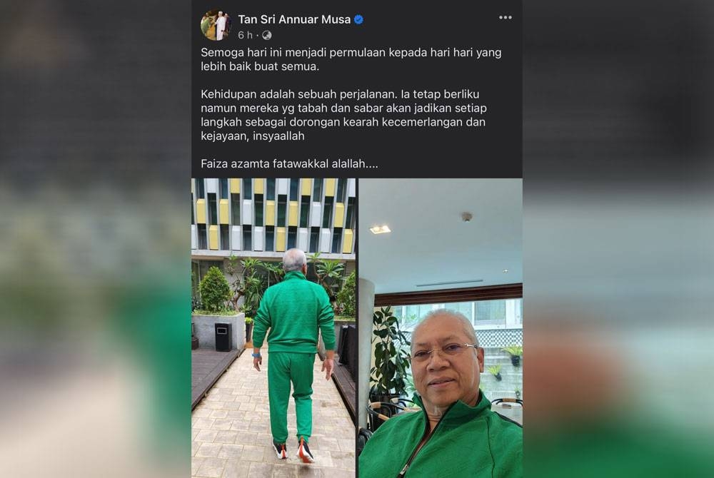 Tangkap layar Facebook Annuar pada Khamis.