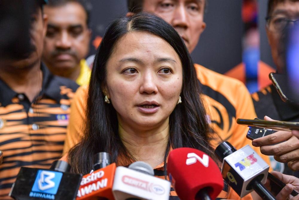 Hannah ketika sidang media selepas menghadiri Kejohanan Seni Mempertahankan Diri Peringkat Kebangsaan 2023 di Stadium Titiwangsa Kuala Lumpur pada Ahad. - Foto Bernama