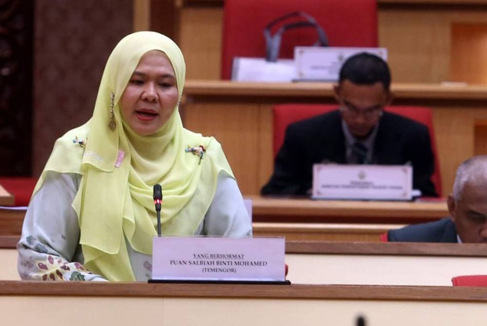 Salbiah menjawab soalan tambahan ketika sesi Soalan Lisan sempena Sidang DUN Perak pada Isnin.