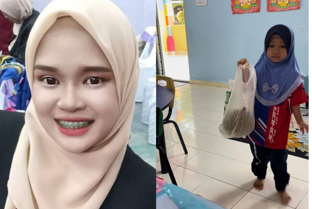 Tangkap layar Khair Al Mysurah membawa hadiah durian kepada Nurul Maizatul yang tular di aplikasi TikTok