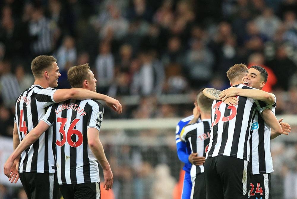 Newcastle United mengesahkan slot ke Liga Juara-Juara selepas seri menentang Leicester. - Foto AFP