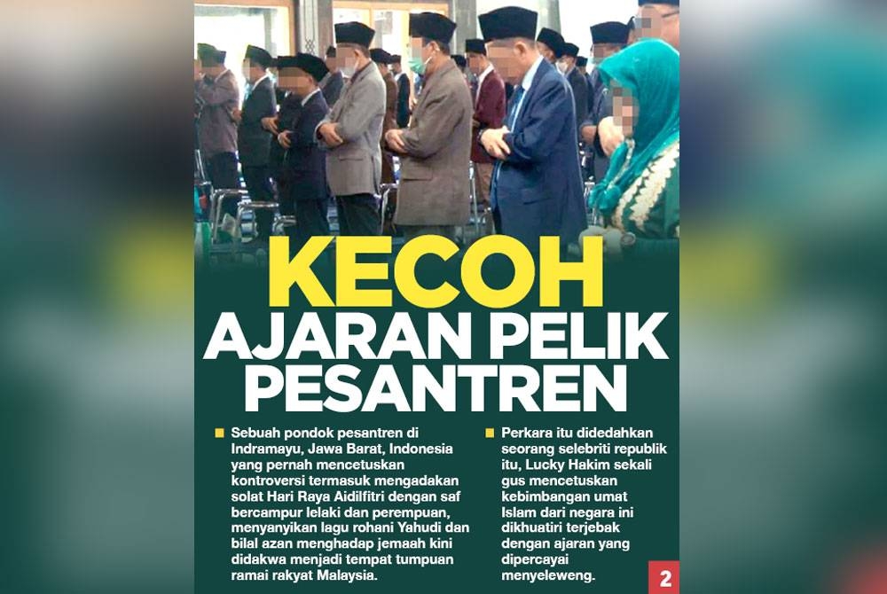 Keratan muka hadapan akhbar Sinar Harian. 