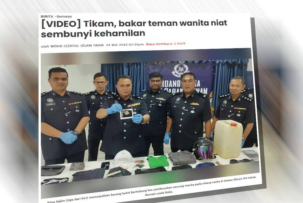 Laporan Sinar Harian pada Rabu.