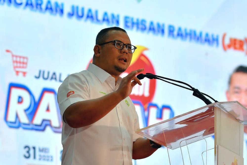 Amirudin ditemui pemberita pada Majlis Pelancaran Program Jualan Mega Ehsan Rahmah (JER)