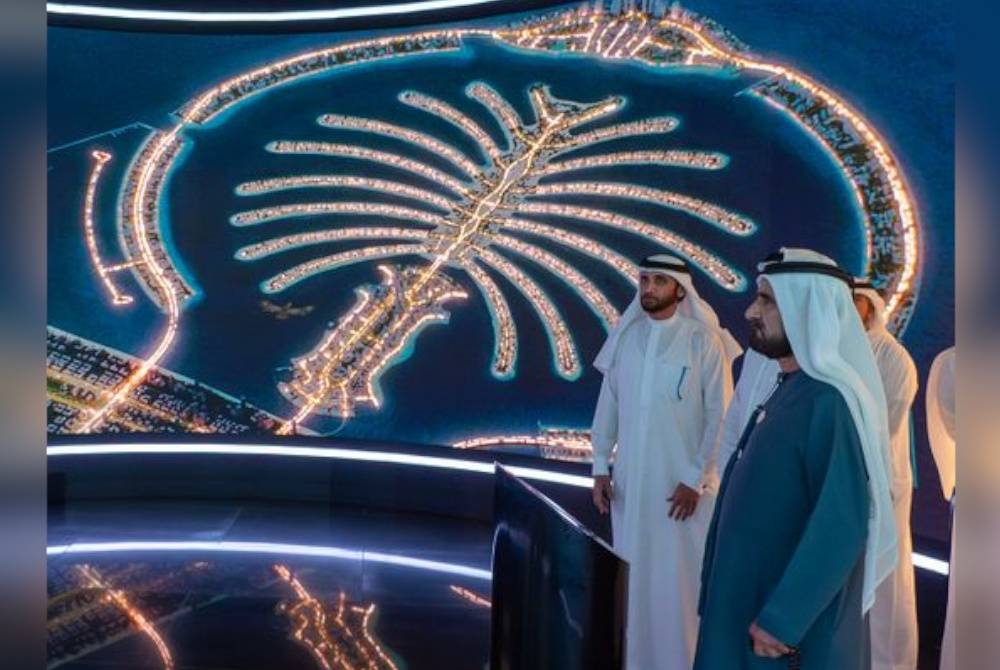 Pemerintah Dubai pada Rabu mengumumkan sebuah pulau baharu berbentuk pokok palma tiruan dikenali Palm Jebel Ali. - Foto Agensi