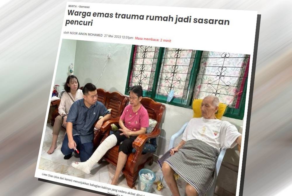 Sinar Harian minggu lalu melaporkan sepasang suami isteri hidup dalam ketakutan apabila rumah mereka di Regat Tasek Timur 20, Taman Ria Bercham, menjadi sasaran pencuri.