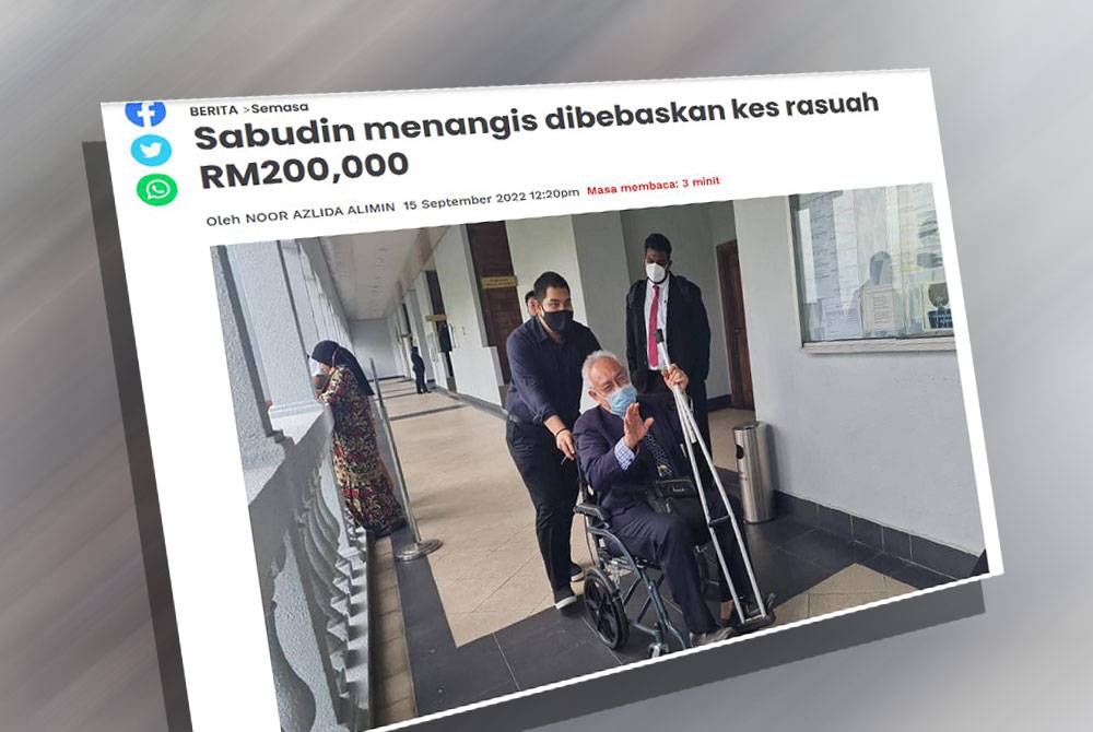 Laporan Sinar Harian September tahun lalu.