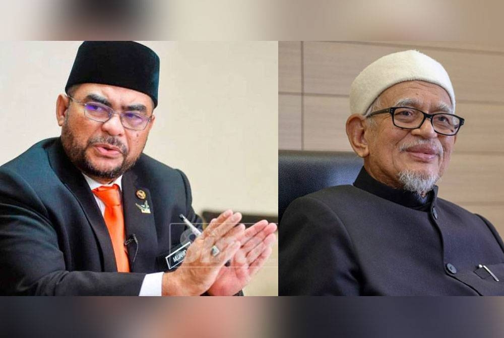 Mujahid Yusof (kiri), Abdul Hadi Awang