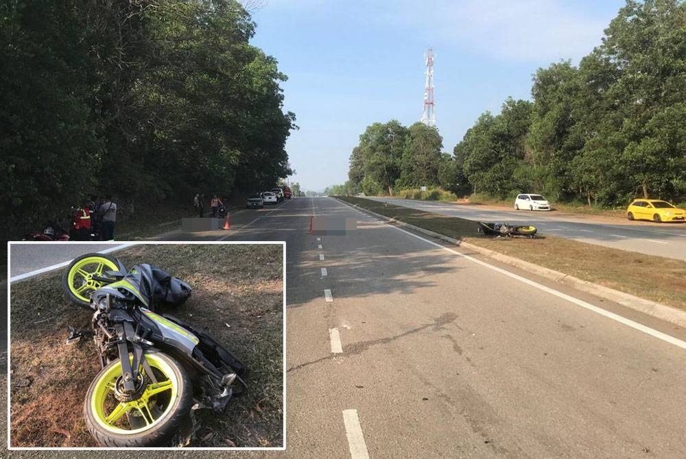 Lokasi Kejadian maut membabitkan dua lelaki di Jalan Pintasan Kuantan-Pelabuhan hala Kuantan pada Sabtu.