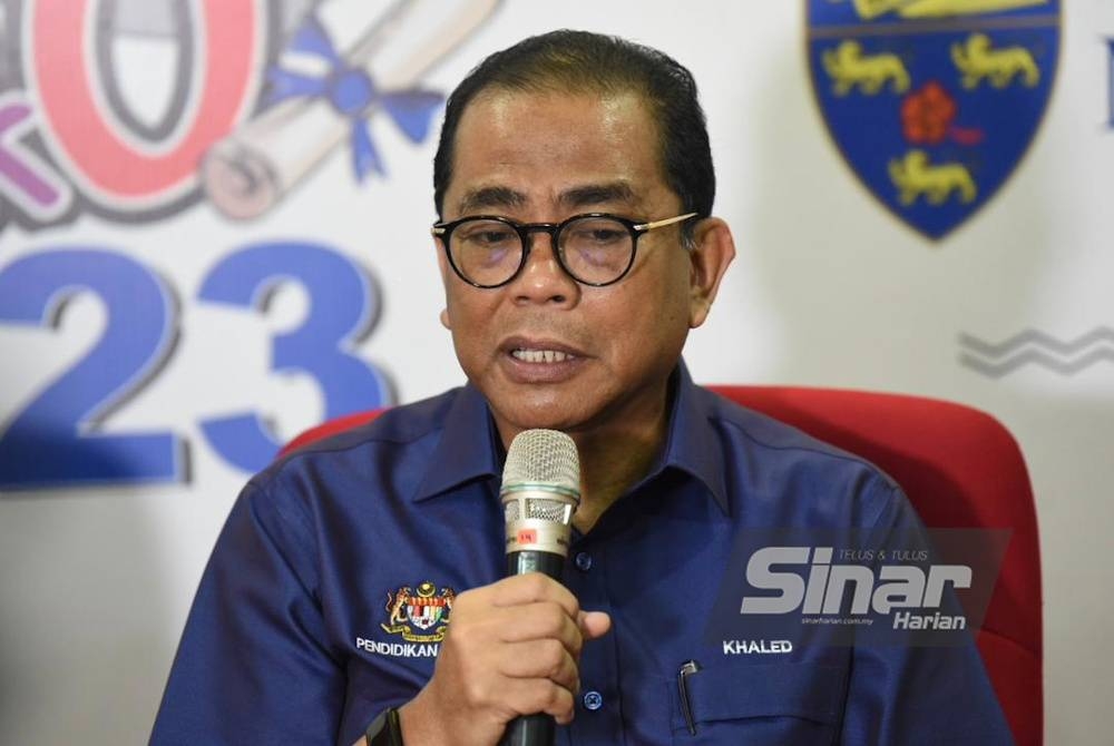 Mohamed Khaled semasa sidang media selepas merasmikan Majlis Penutupan Program Jom Masuk U 2023 pada Ahad. - Foto Sinar Harian MOHD RAFIQ REDZUAN HAMZAH