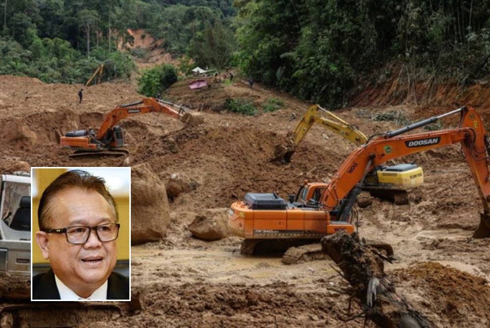 Seramai 31 mangsa terkorban manakala 61 terselamat dalam tanah runtuh di tapak perkhemahan Father’s Organic Farm di Batang Kali pada 16 Disember 2022. Gambar kecil: Alexander Nanta Linggi