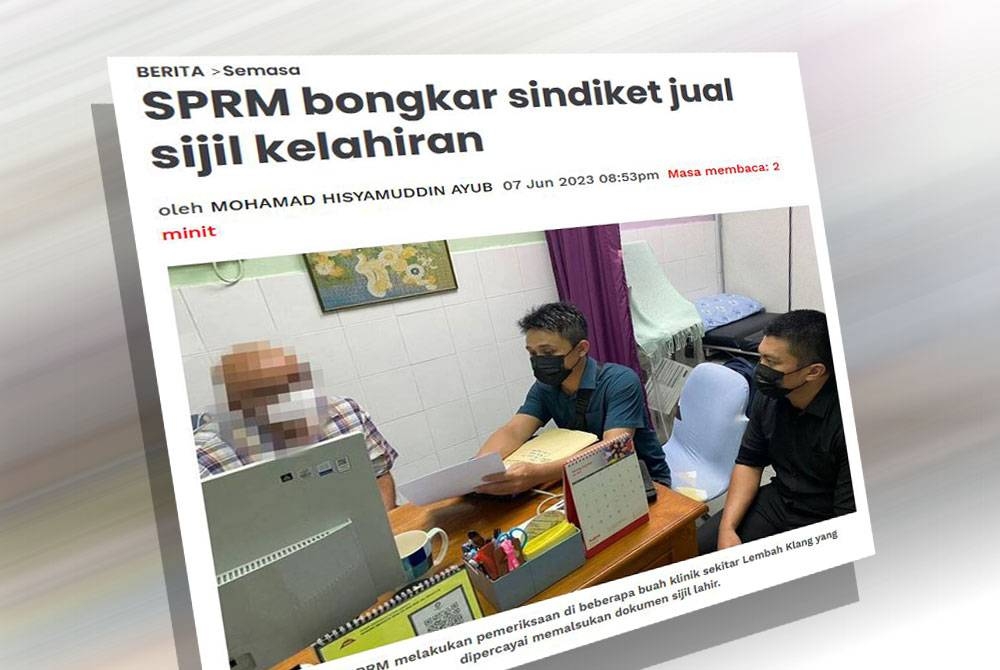 Laporan Sinar Harian.