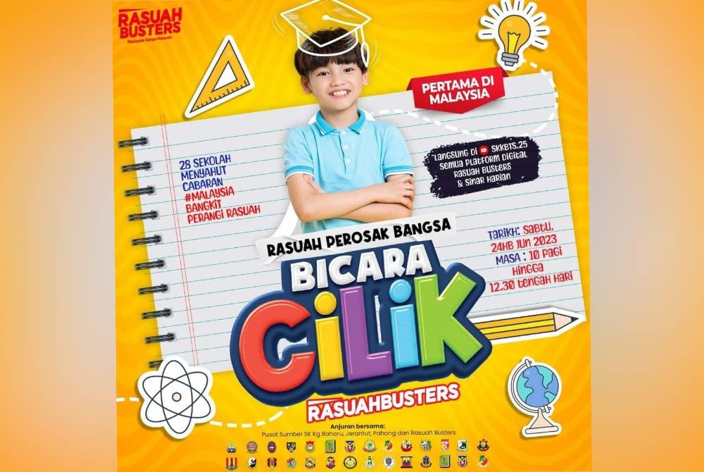 Program Bicara Cilik Rasuah Busters akan berlangsung secara dalam talian pada 24 Jun ini.