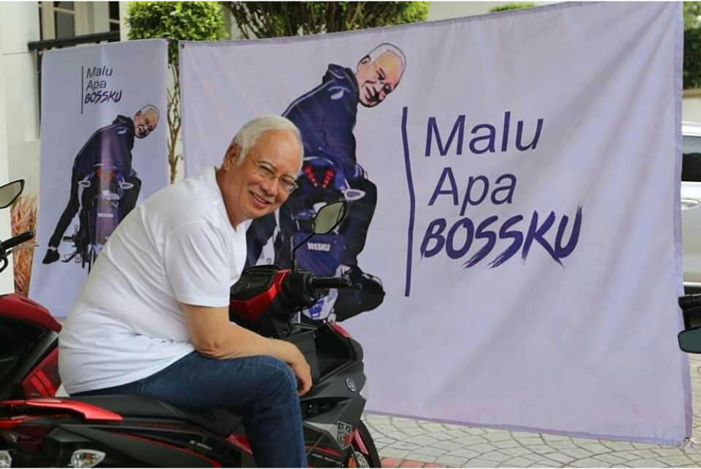 Slogan Malu Apa Bossku yang dicipta Najib selepas kerajaan BN tumbang pada PRU14 masih menjadi sebutan dalam kalangan pemimpin dan rakyat sehingga ke hari ini.