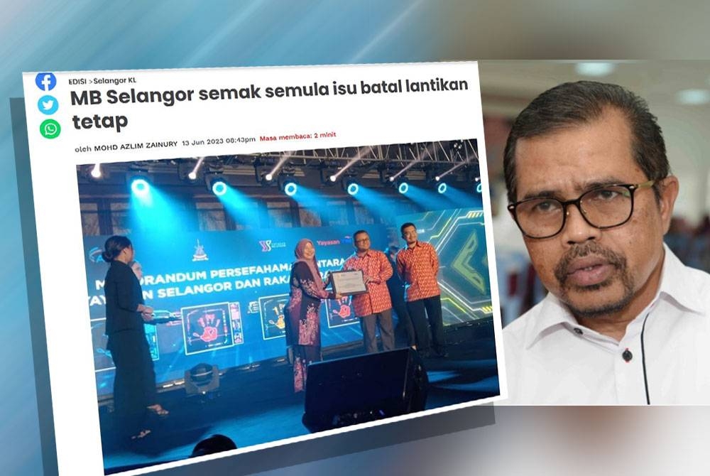 Laporan Sinar Harian pada Selasa. Adnan Mat (kanan).