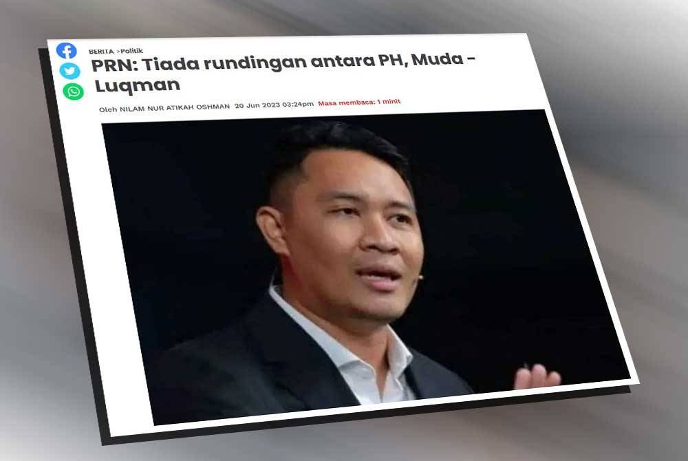 Laporan Sinar Harian pada Selasa.