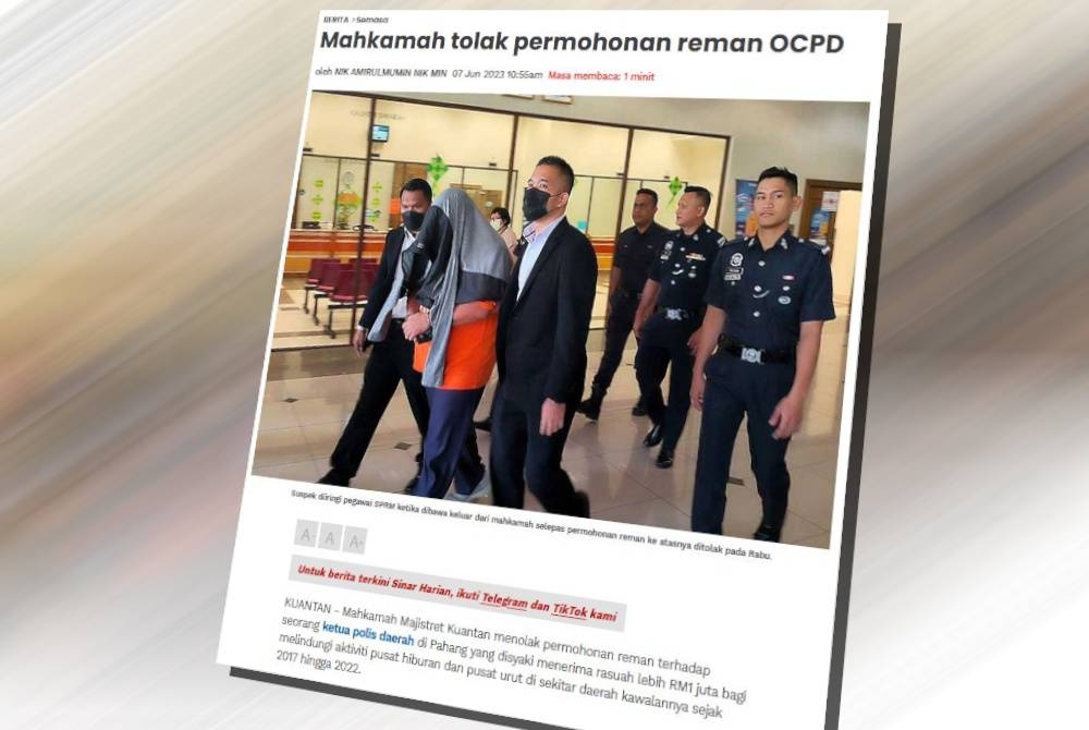 Laporan Sinar Harian sebelum ini.