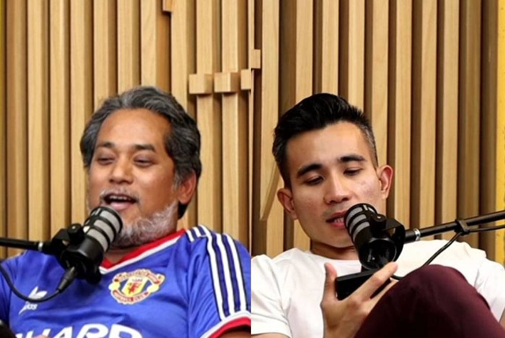 KJ (kiri) dan Shahril ketika podcast Keluar Sekejap pada Jumaat