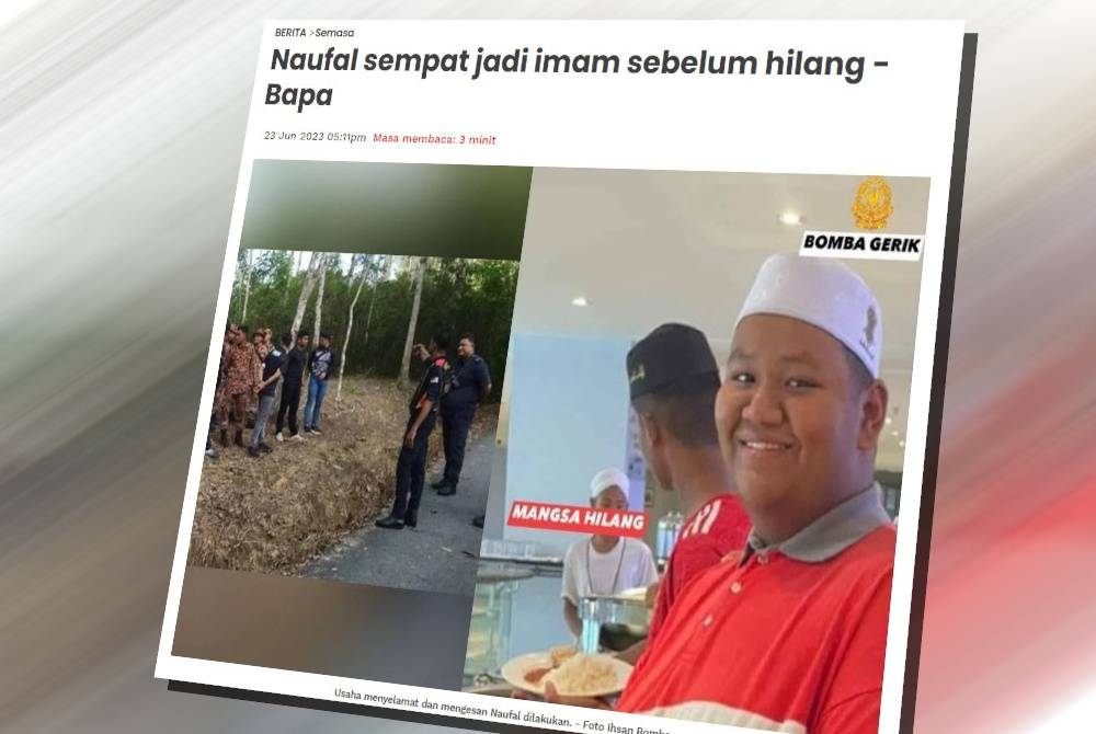 Laporan Sinar Harian pada 23 Jun lalu.