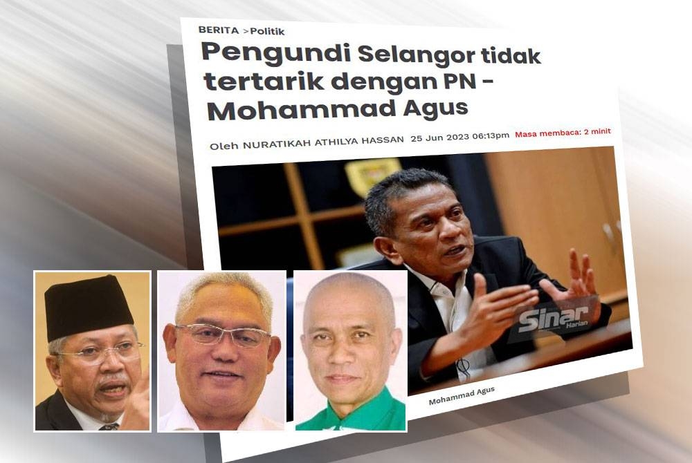 Laporan Sinar Harian. Gambar kecil dari kiri; Annuar, Noh dan Roslan Shahir