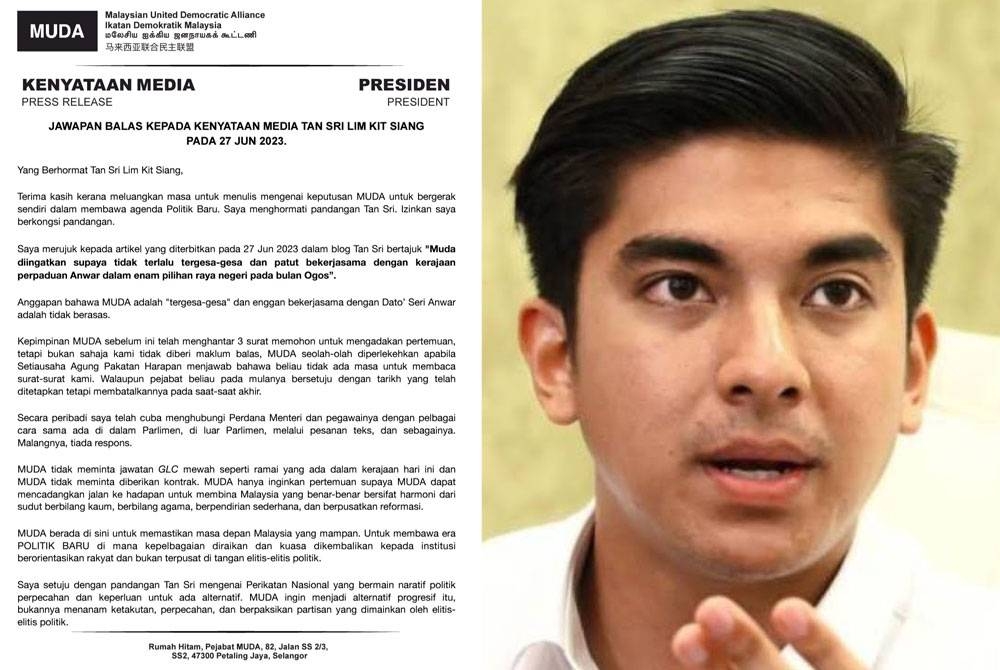 Muda hantar 3 surat kepada PH namun tidak dilayan' - Syed Saddiq - Sinar  Harian