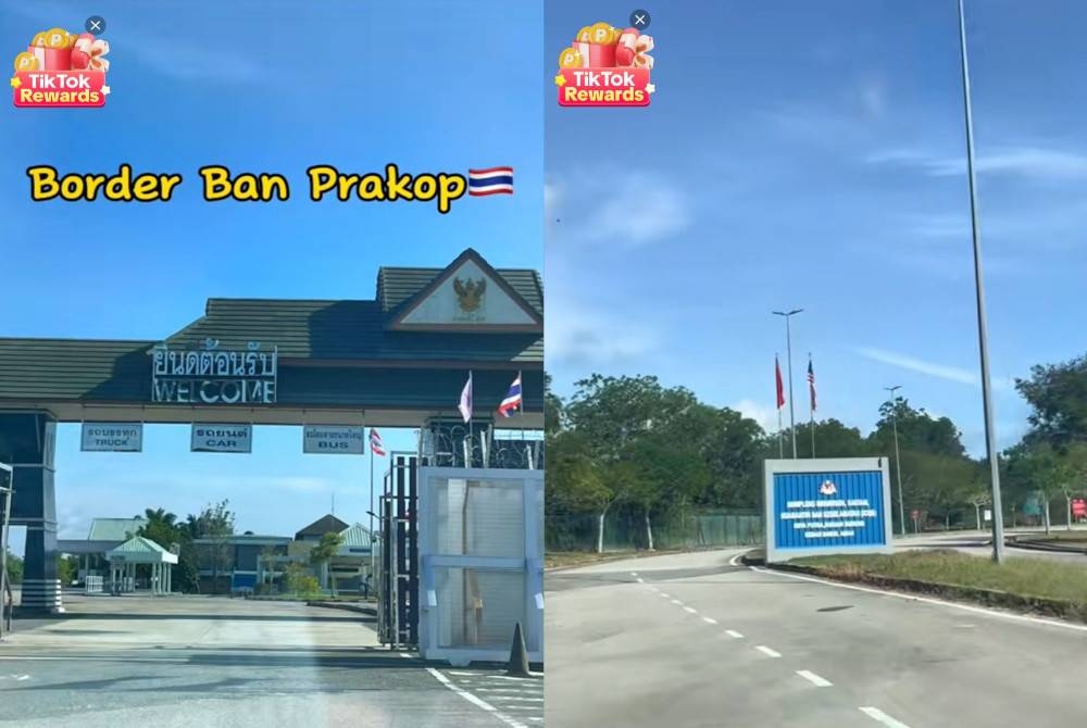 Seorang pengguna media sosial, Tiktok menggunakan jalan Thailand untuk pulang ke kampung halaman di Kelantan.