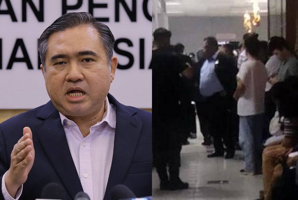 Anthony Loke (kiri). Tular video (kanan) seorang menteri yang didakwa menceroboh masuk ke dewan ketibaan antarabangsa KLIA bagi menyelamatkan seorang warga China ditahan masuk ke Malaysia.