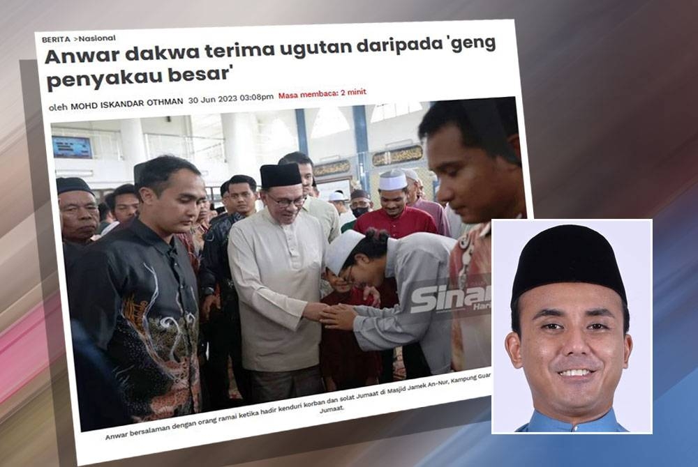 Laporan Sinar Harian pada Jumaat. Gambar kecil: Aidi Amin