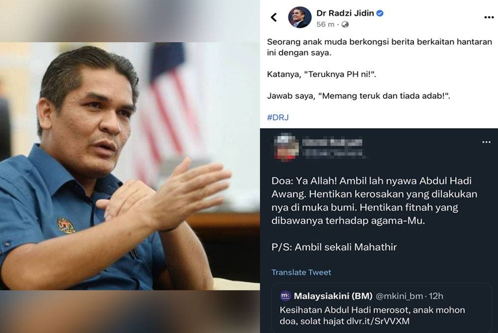 Hantaran Facebook Mohd Radzi pada Sabtu.