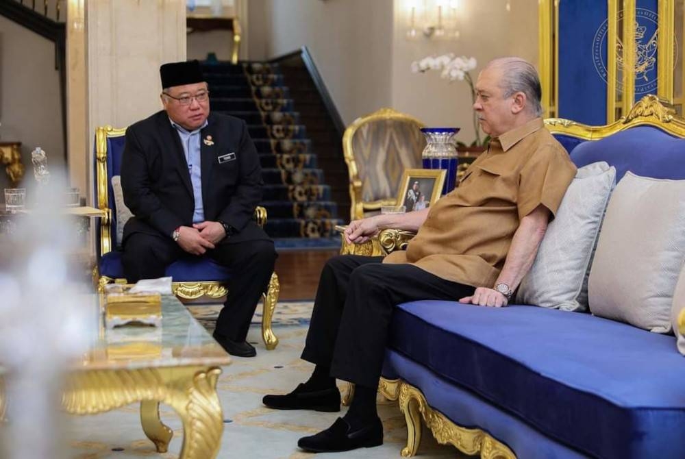 Sultan Ibrahim menerima menghadap King Sing di Istana Bukit Serene Johor Bahru pada Khamis. - Foto Facebook Sultan Ibrahim Sultan Iskandar.