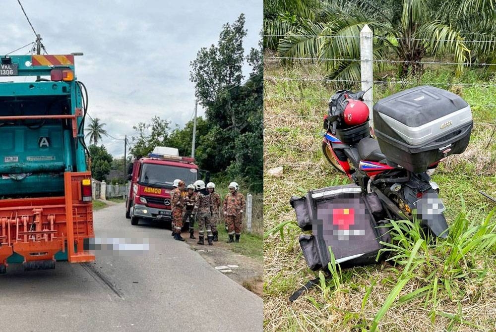 Mangsa maut di lokasi kejadian.