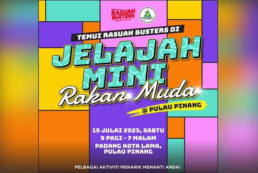 Program Hari Belia dan Jelajah Mini Rakan Muda Peringkat Negeri Pulau Pinang 2023 berlangsung di Padang Kota Lama, Pulau Pinang pada Sabtu.