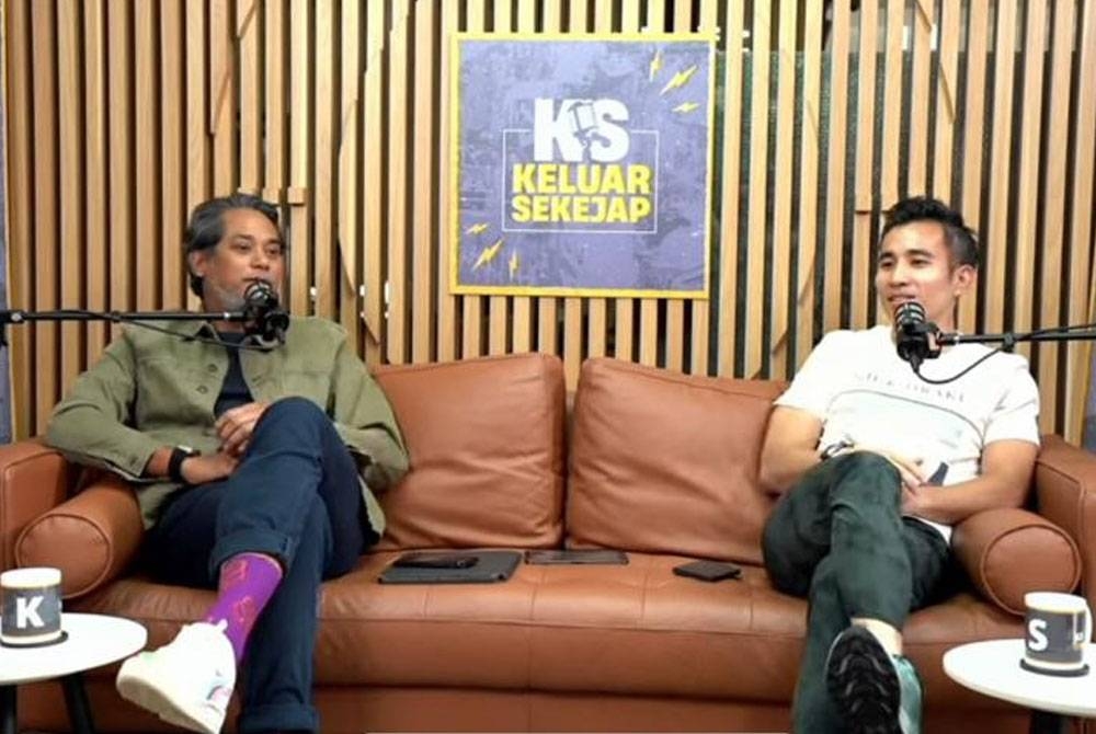 Khairy dan Shahril semasa Program Keluar Sekejap pada Sabtu.