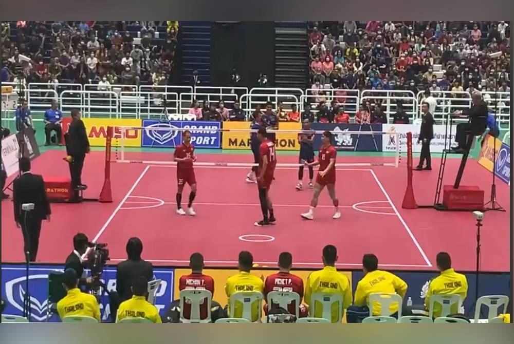 Skuad takraw negara gagal menandingi Thailand.