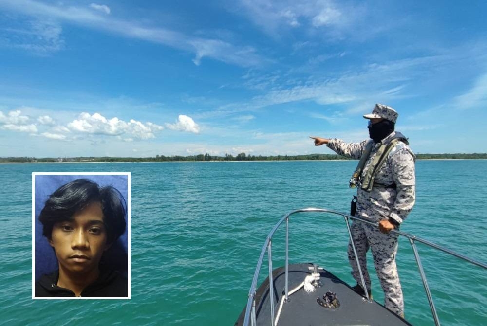 Operasi SAR dilakukan Maritim Malaysia di perairan Tanjung Aru Menumbok. Gambar kecil: Haibil