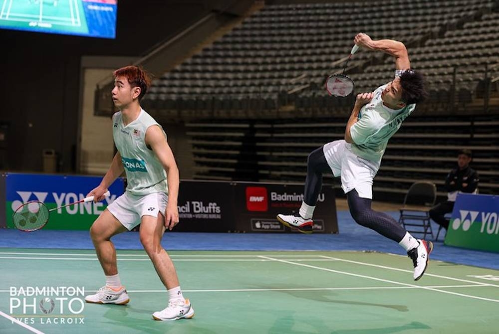 Sze Fei-Nur Izzuddin mara ke pusingan suku akhir Kejohanan Terbuka Korea 2023 hari ini. - Foto Badminton Association of Malaysia