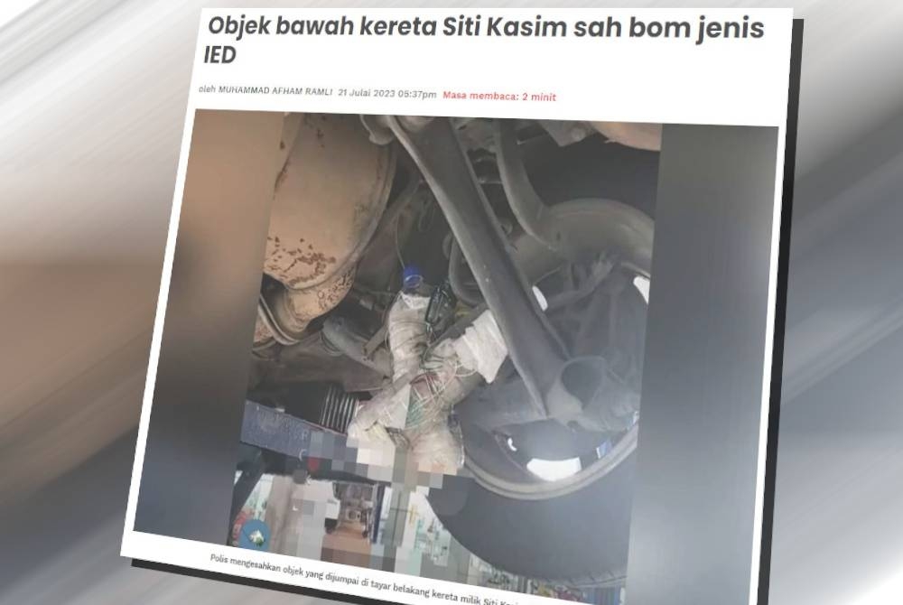 Laporan Sinar Harian pada Jumaat.