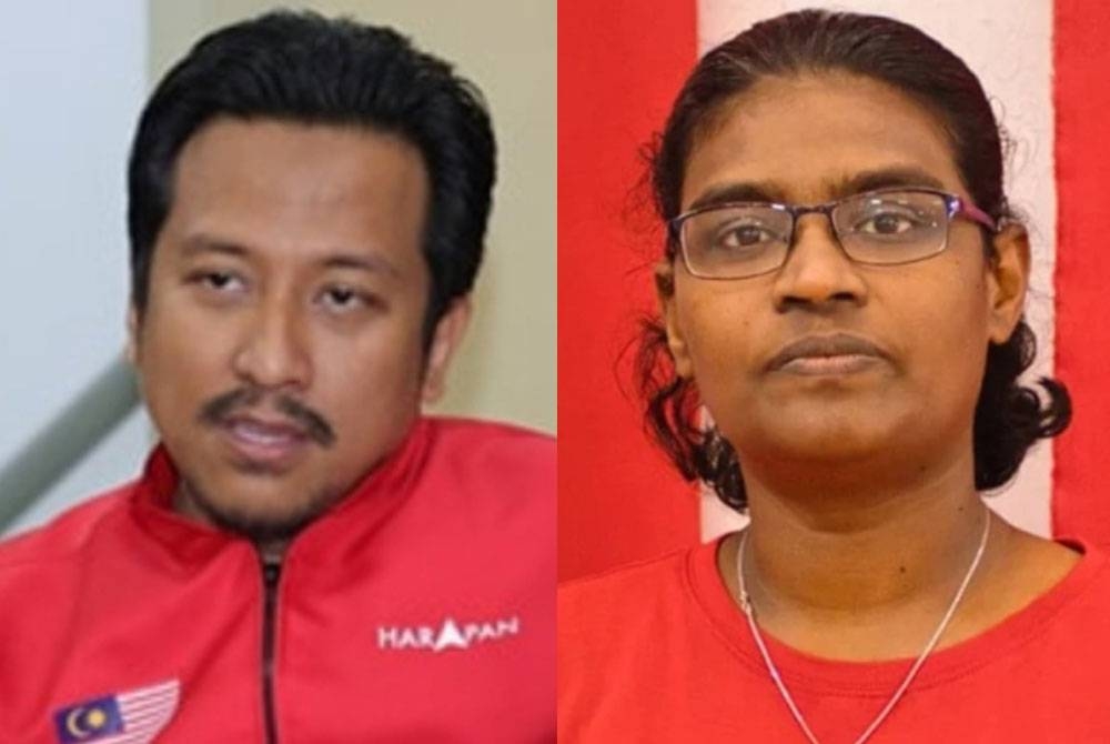 Mohd Najwan (kiri) dan Sivaranjani