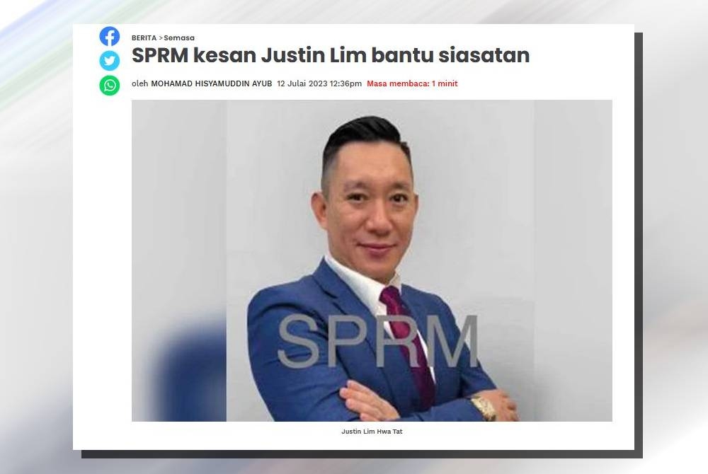 Laporan Sinar Harian.