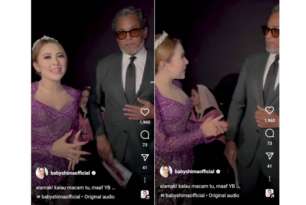 Tangkap layar perkongsian video di Instagram milik Baby Shima pada Selasa.